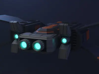 Space Fighter Low-poly 3D model