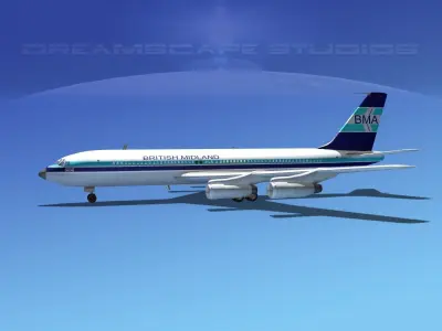 Boeing 707 British Midland 3D model