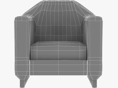 Pierre Legrain Cubist Armchair 3D model