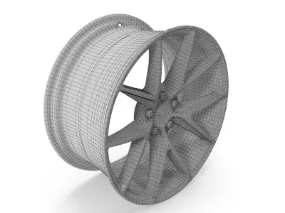 Niche Misano Wheel Satin Black 3D model