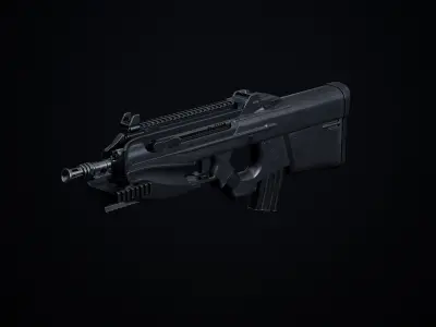 FN F2000 PBR Low-poly 3D model
