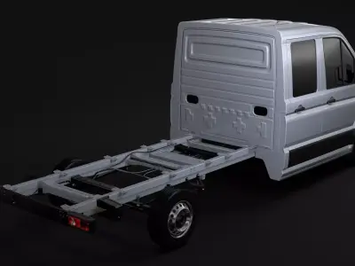 WV Crafter Chassi DoubleCab L2 2017 3D model