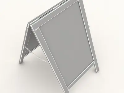 Cafe Sign Low-poly 3D model