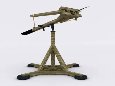 Ancient Medieval Ballista Low-poly 3D model