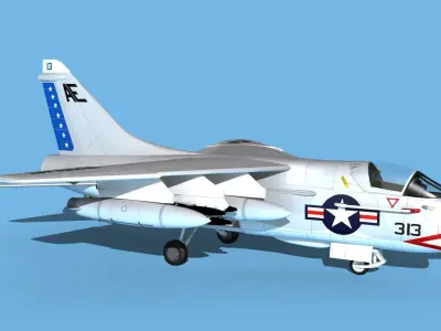Chance Vought A-7C Corsair II V26 USN 3D model
