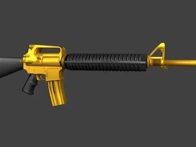 M-16- rifle Low-poly 3D model