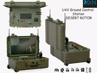 UAV Ground Control Station DESERT ROTOR 3D model