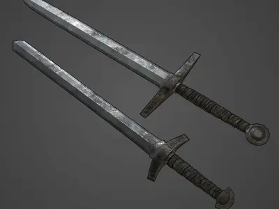 Next Gen AAA Generic Medieval Swords Set Free low-poly 3D model