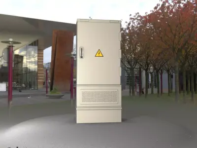 Electrical Distribution Cabinet 66 Low-poly 3D model