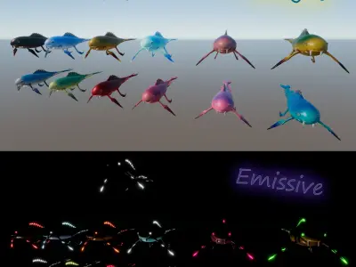 A cute fish- ready for Unity all render pipelines Low-poly 3D model