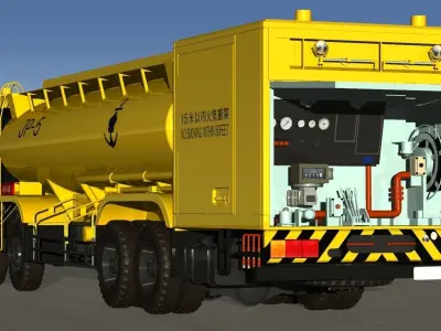 Japan Maritime Self Defense Force 2000L Fuel Supply Vehicle 3D model