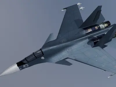 SUkhoi -30 mk Low-poly 3D model