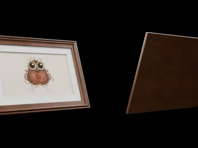 Cafe Wall Pictures Free 3D model