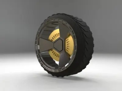 CAR TIRE 3D MODAL Free low-poly 3D model