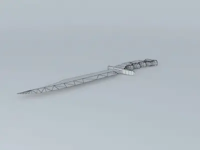 Bowie Hunting Knife Free 3D model