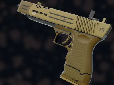 NZ PT-9M Pistol Free low-poly 3D model