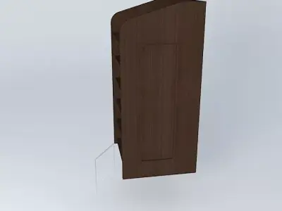 PODIUM-550x625x1240 cabinet with shelf Free 3D model