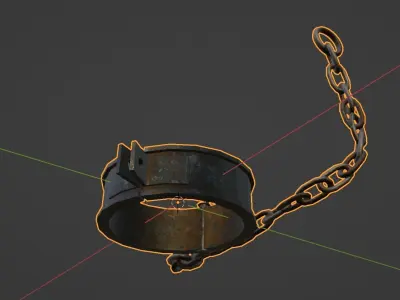 Medieval Shackles Free low-poly 3D model