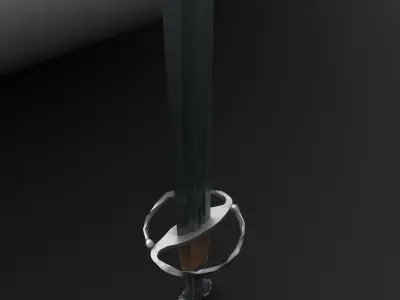 Medieval Sword - Katzbalger Low-poly 3D model