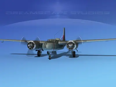 Douglas A-26B Invader UK 3D model