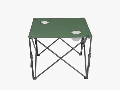 Camping Table Green Low-poly 3D model