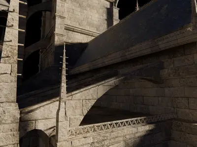 realistic fort  3D model