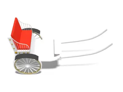 Wooden Cart 3D model