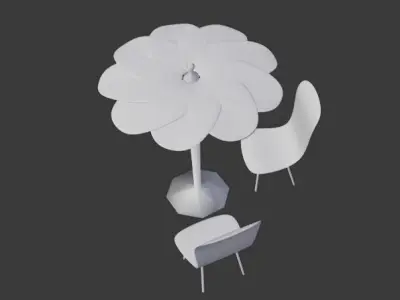 Beach Bench Free 3D model