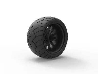 Wide rear wheel from Chopper 3D print model