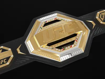 UFC Legacy Championship Belt on Floor 3D model buy