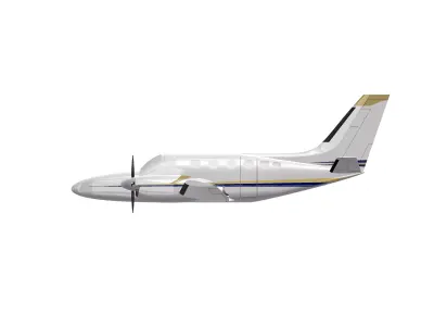 3D model of Cessna C441 Conquest II 3D model