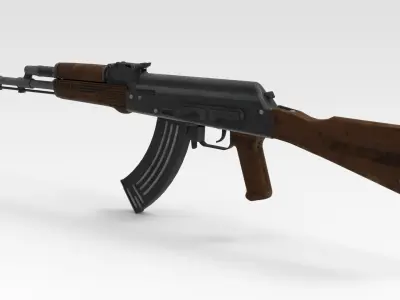 Assault Rifle Low-poly 3D model