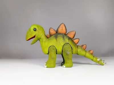 ARTICULATED CUTE STEGOSAURUS DINOSAUR 3D print model