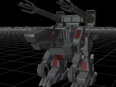 DINOSAUR ROBOT Low-poly 3D model
