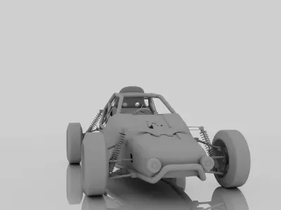 Dune Buggy PUBG Untextured Low-poly 3D model