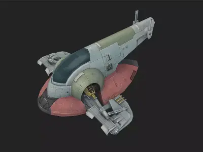 Firespray-31-class patrol and attack craft low-poly Low-poly 3D model