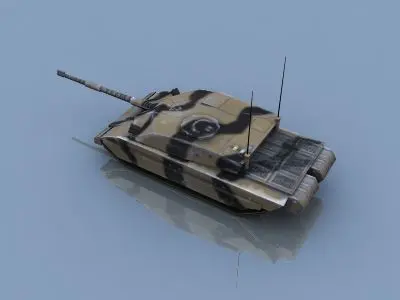 Challenger2 Tank Low-poly 3D model
