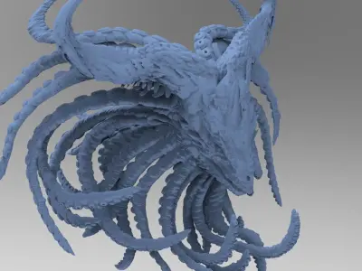 Cthulhu Squid monster collection 1  3D model