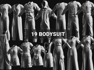 Basemesh Bodysuit Collection 3D model