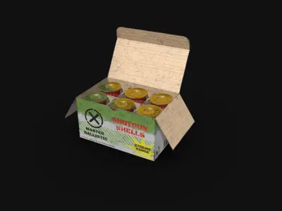 Ammo Pack  PBR  VR AR Ready Low-poly 3D model