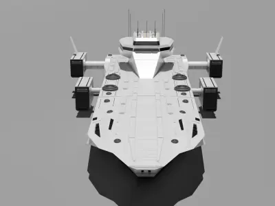 Nomad Landing Ship Low-poly 3D model