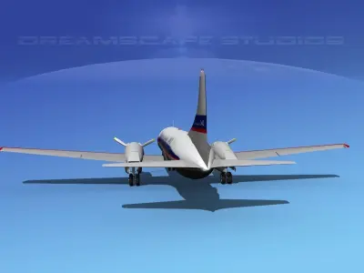 Convair CV-340 Convair Liner 3D model