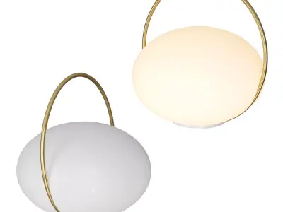 Modern Glass Table Lamp Low-poly 3D model