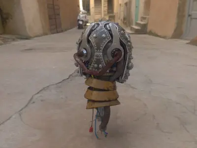 robot Head Free 3D model