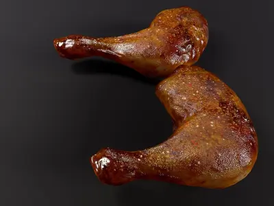 Fried Chicken Low-poly 3D model