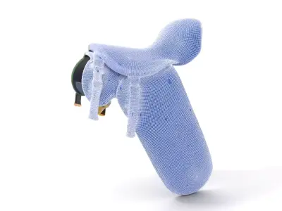 Camouflage Saddle model pack Low-poly 3D model