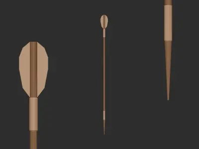 10 Bow Arrows Asset - Pack Collection Low-poly 3D model