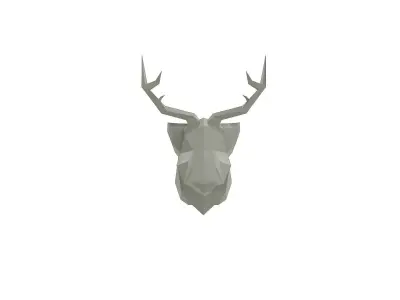 Low Poly Deer head 3D model