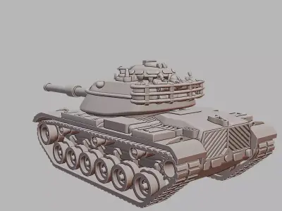 M60A1 Main Battle Tank Cold War U S Armor 3D Printable  3D print model