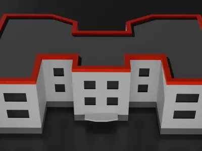 Hospital Building Sample Free low-poly 3D model